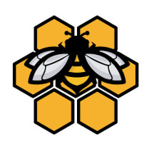 Modern Geometric Honeybee and Golden Honeycomb 