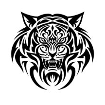 Tribal tiger head