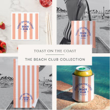 Toast On The Coast The Beach Club Pink Stripe