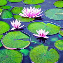 Lotus And Lily Pad Frogs