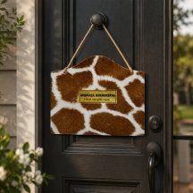 Brown Giraffe Print Faux Fur Pattern   Realistic 