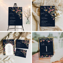 Navy Blue Wildflowers Dreams Collection