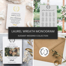 Laurel Wreath Monogram Wedding