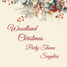 Woodland Pine & Cranberry Theme Christmas Supplies