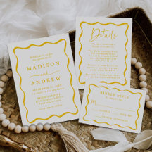 Modern Yellow Wavy Frame Wedding Collection