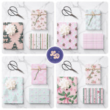 Pink Christmas Wrapping Paper