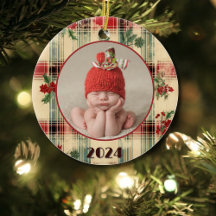 Baby's First Christmas Baby Photo & Foot Prints