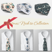 Elegant Nordic Christmas  Neckties 