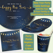 Happy New Year 20xx Elegant Understated Dark Blue