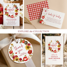 Apple of Our Eye Floral Wreath Fall Baby Shower