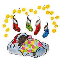 Mouse with stockings and lights