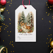Vintage Watercolor Animals Gift Tags