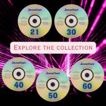 90s music CD birthday party invitation