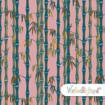 Bamboo Forest Mid Century Modern Pink