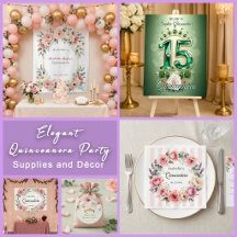 Elegant Quinceañera Party Supplies and Décor
