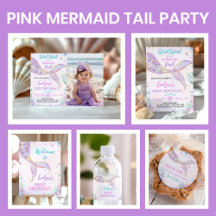 Pink Mermaid Under the Sea Party 
