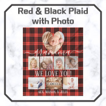 Red & Black Plaid with Photo