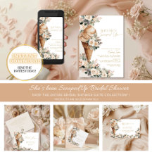 Ice Cream Scooped Up Floral Boho Bridal Shower