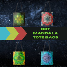 Dot Mandala Tote Bags