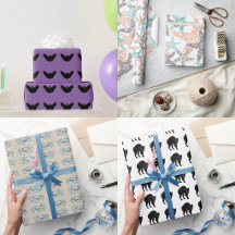 Wrapping Paper Rolls With Animal Designs 