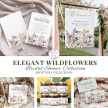 Elegant Wildflower Watercolor Bridal Shower 