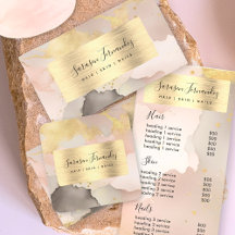 Watercolor Black Blush Pink Faux Gold Foil