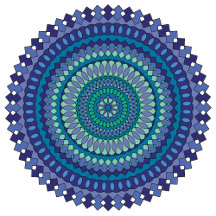 Blue Mandala Birthday Party for Him