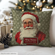 Vintage Old Fashioned Santa Claus Pillows
