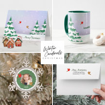 Winter Cardinals Christmas Greetings