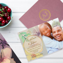 Rustic Watercolor Giant Flowers Wedding