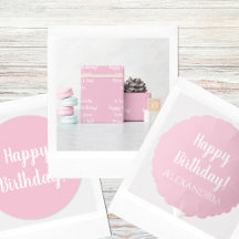 Happy Birthday Pastel Pink Birthday Party Supplies