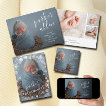 SLANTED SCRIPT BIRTH ANNOUNCEMENT COLLECTION