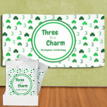 Three Is A Charm St Patrick's Day 3rd Birthday
