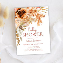 Floral Burnt Orange Terracotta Boho Wedding