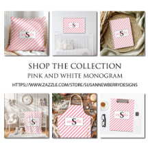 Pink and White Monogram 