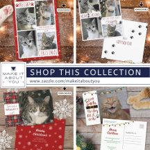 Cat Christmas Photo Greeting Cards