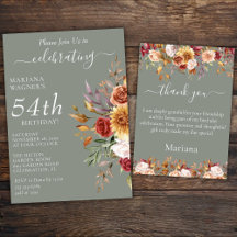 Fall Foliage Autumn Sage Green Birthday Party