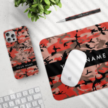 Red and Brown Camouflage Black Collection