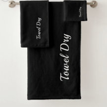The Black And White Bath Towel Collection
