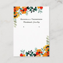 Jewelry Earring Display Cards