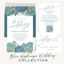 Wedding Blue Hydrangea Beautiful Floral Foliage