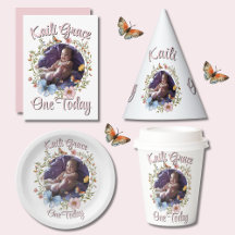 Baby Girl's 1St Birthday Spring Butterfly Themed