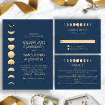 Celestial Elegance Wedding Invitation Collection
