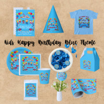 Kid's Happy Birthday Blue Theme Party