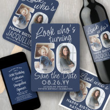 50th Birthday Party Invites & Decor • DIY Colors