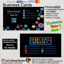 Business Cards - Social Media (Customizable)