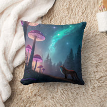 Mystical Bioluminescent Forest Fox Design