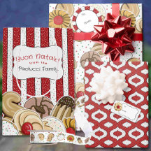 Holiday Cute Italian Cookies Wrapping Paper