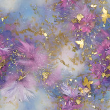 Purple and Gold Glitter Storm Fantasy