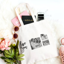 Modern Collage Couple Photo & Love You Beauty Gift